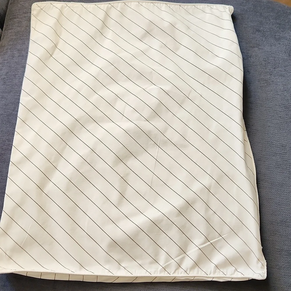 Lacoste Doubles Collection White Striped Cotton Duvet Set Sz Full